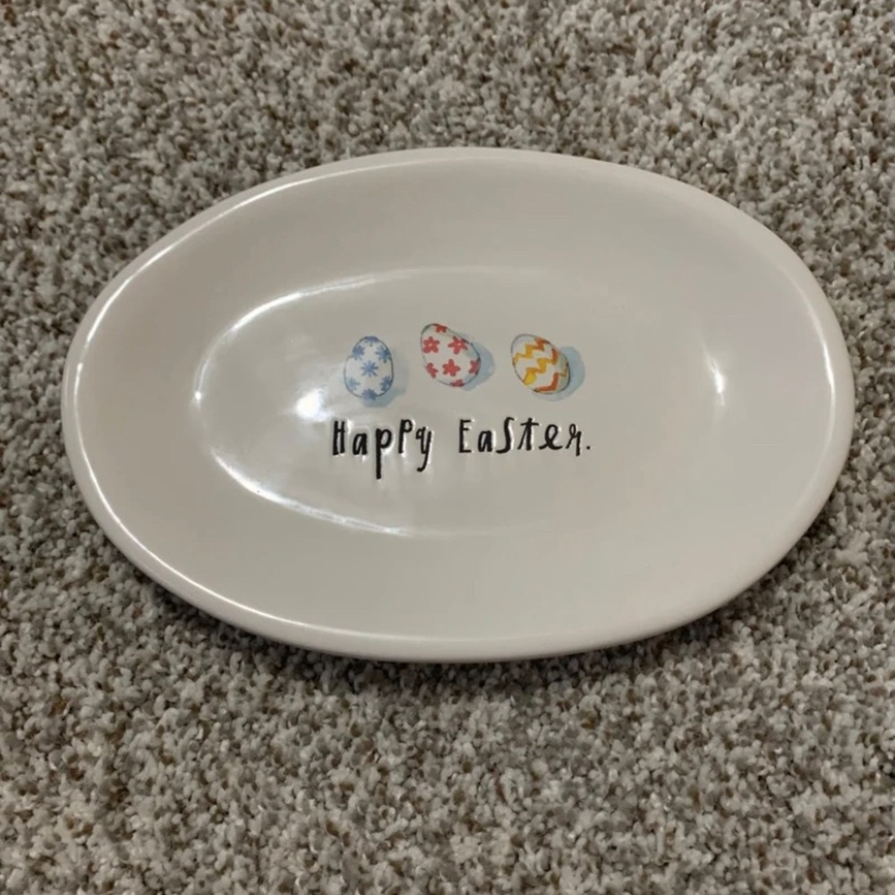 Rae Dunn happy Easter plate